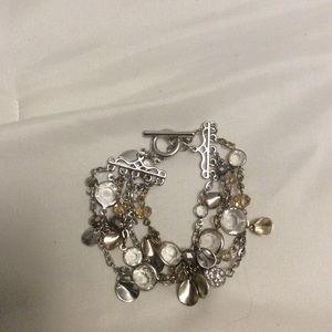 Crystal beaded and silver bracelet from WHBM